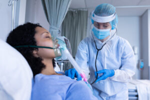 Respiratory Therapist during examination